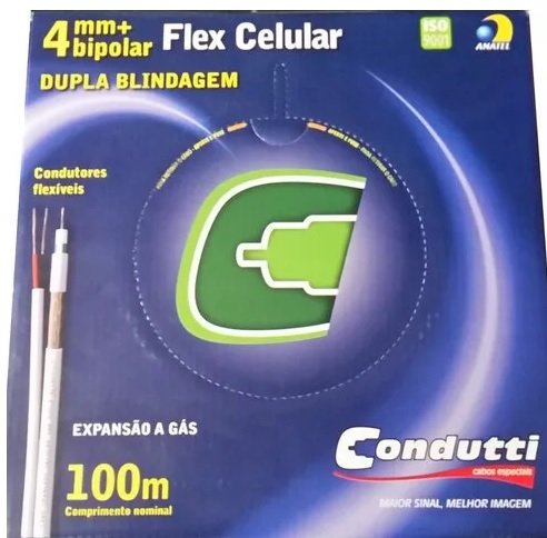 CABO CFTV 100 METROS CAIXA - RF 4MM + 2X26AWG DUPLA BLINDAGEM CONNDUTTI - MUCA2084