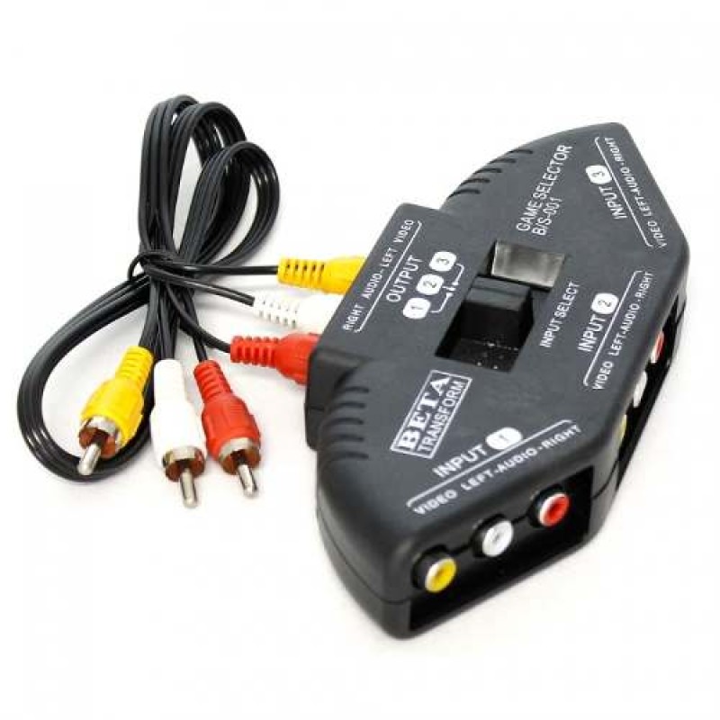 DIVISOR AUDIO E VIDEO RCA 3 PRA 1