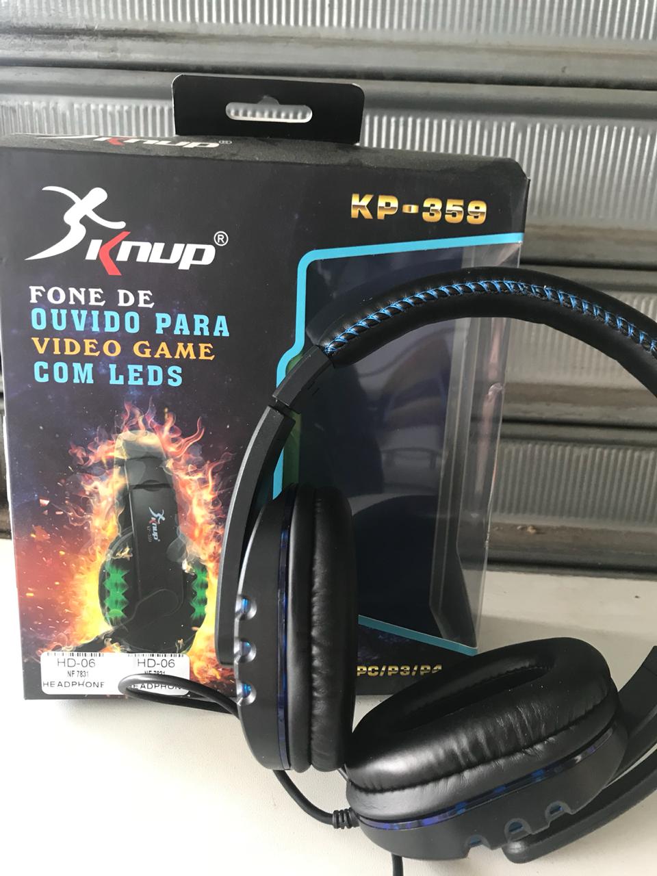 HEADFONE GRANDE USB KP-359 PARA PS3 E PC