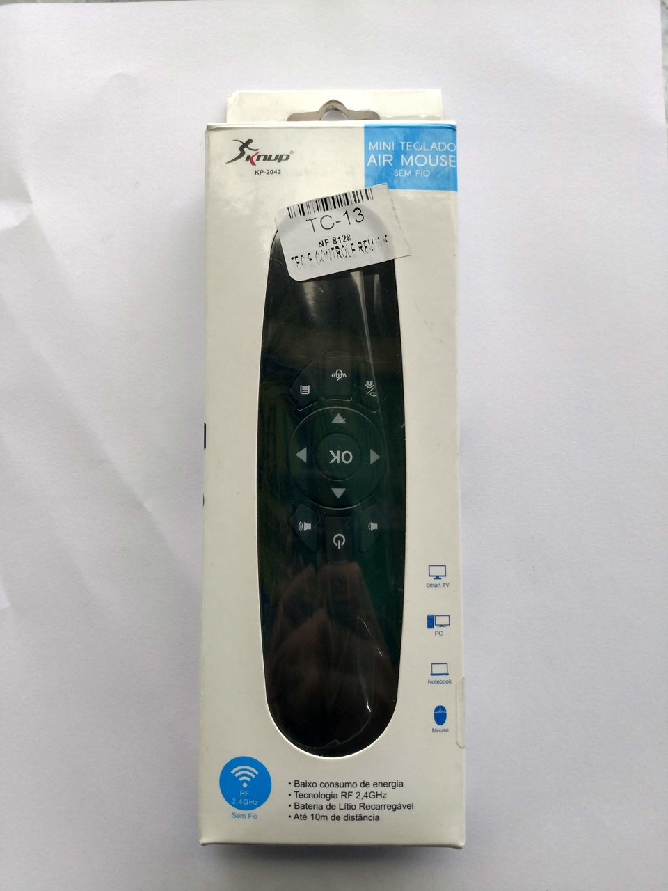 TECLADO MINI BLUETOOTH MULTIMDIA MINI BRANCO - ABNT2 - COM ANATEL