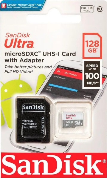 CARTAO MSD 128 GB SANDISK CLASSE 10 ULTRA