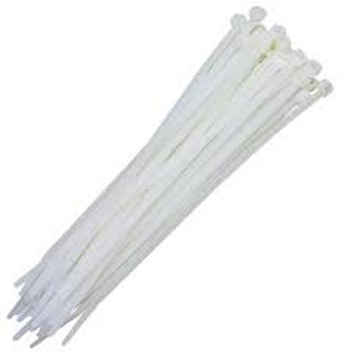 ABRACADEIRA DE NYLON 2.5MM X 100MM BRANCA 50 PCS