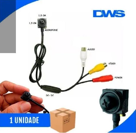 CAMERA MINI TIPO PARAFUSO CABO RCA NAO DVR