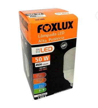 LAMPADA 50W BULBO LED A.FATOR FOXLUX 50W 6500K