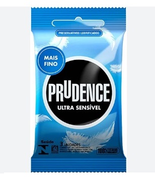 PRESERVATIVO PRUDENCE ULTRA SENSIVEL COM 3 UNIDADE