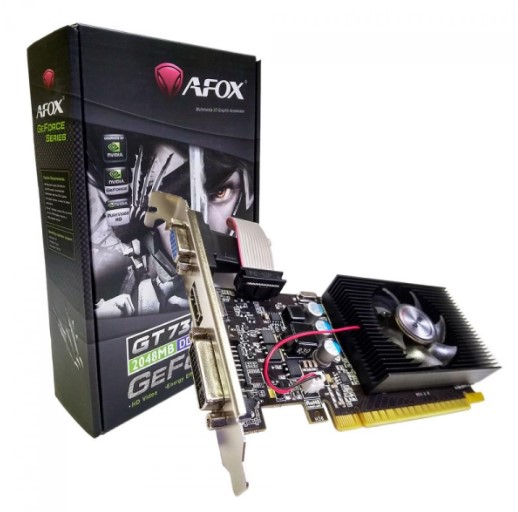 PLACA DE VDEO 02 GB - GT-730 AFOX GEFORCE GT 730 2GB DDR3 AF730-2048D3L6