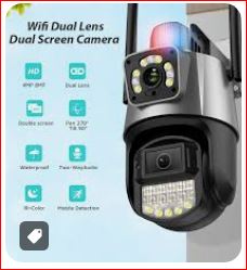 CAMERA IP EXTERNA DUPLA  ZOOM WI-FI - 4MP PAN 270 TILT 90
