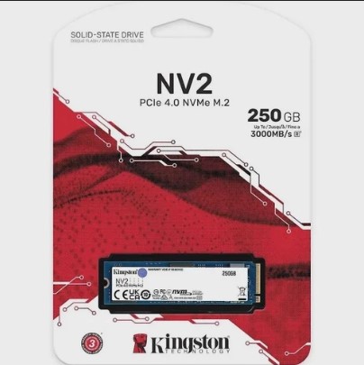 HD SSD M2 NVME - 250 GB NV2 2280 KINGSTON - SNV2S/250G